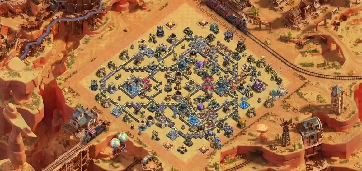 Reliable TH18 Defense Coc Layout | Hybrid Titan Eternal