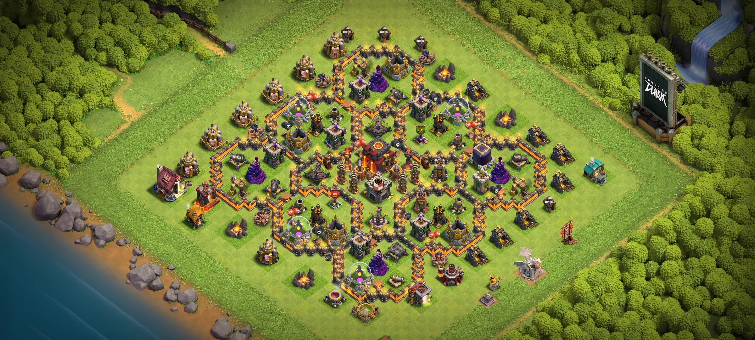 Smartest TH10 War Coc Layout | Anti 3 Stars Raids Proof