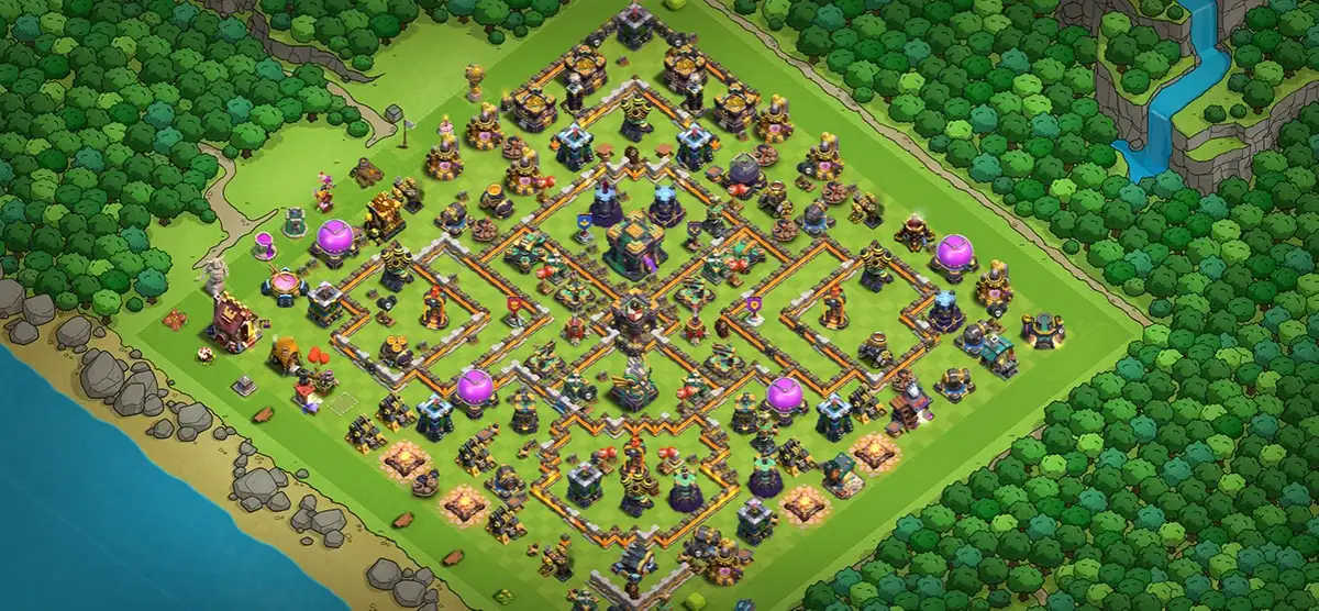 Elite TH14 War Coc Layout | Anti 3 Stars counter clash
