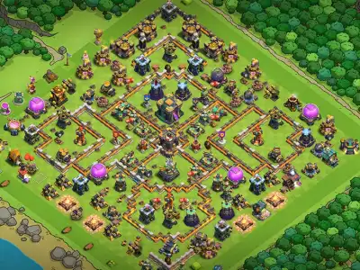Layout Elite TH14 War Coc Layout | Anti 3 Stars counter clash