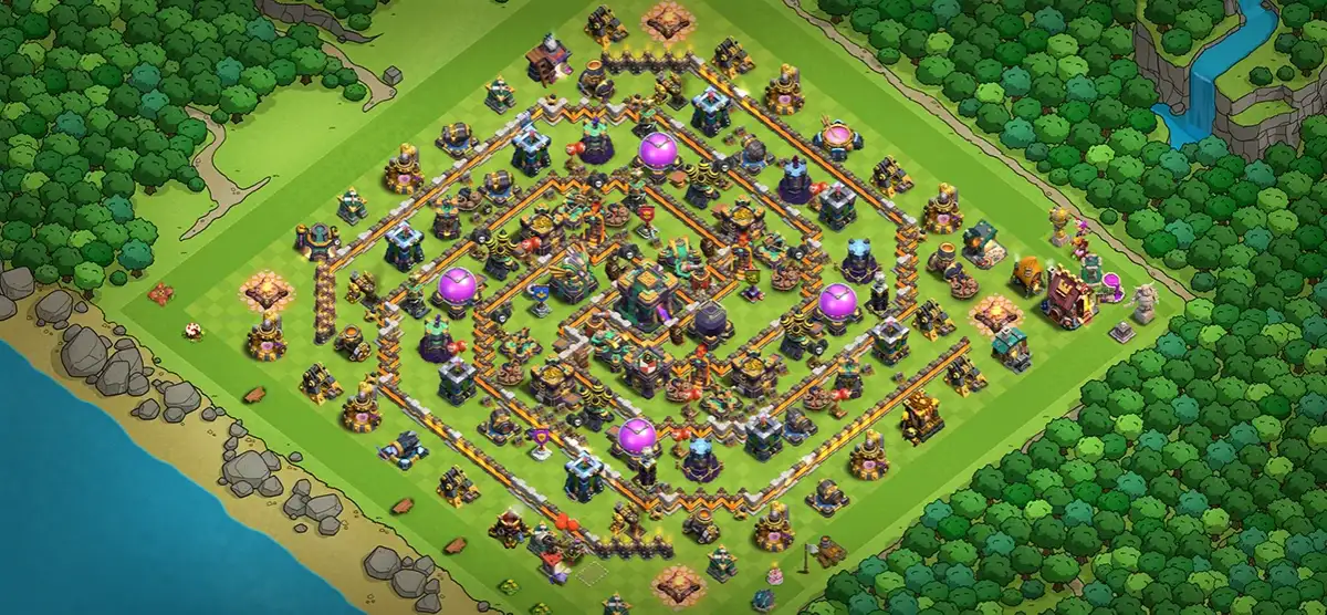 Best TH14 Farming Coc Layout | Anti Everything Spiral Village