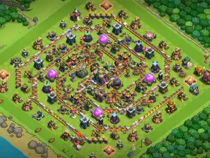 Best TH14 Farming Coc Layout | Anti Everything Spiral Village
