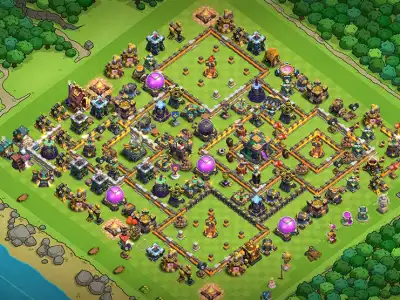 Layout TH14 War Coc Layout | Anti Air / Electro Dragon E-Air Master