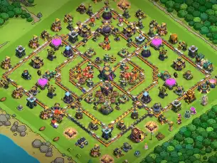 Enhanced TH14 Defense Coc Layout | Hybrid Clash Defense