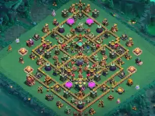 Top TH14 Defense Coc Layout | Hybrid Metal Defence