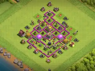Attack-Proof TH7 Defense Coc Layout | Anti 3 Stars Trophies Defense