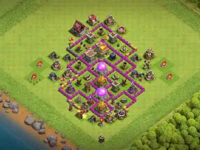 Layout Custom TH7 Farming Coc Layout | Anti 3 Stars MY OLD FARM 