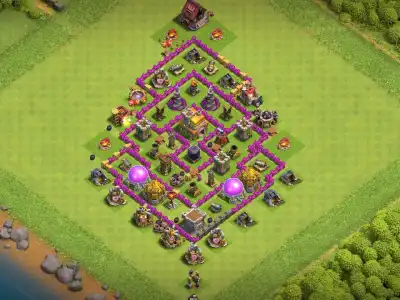 Layout Strategic TH7 Defense Coc Layout | Anti Air / Dragon Mother of Dragon