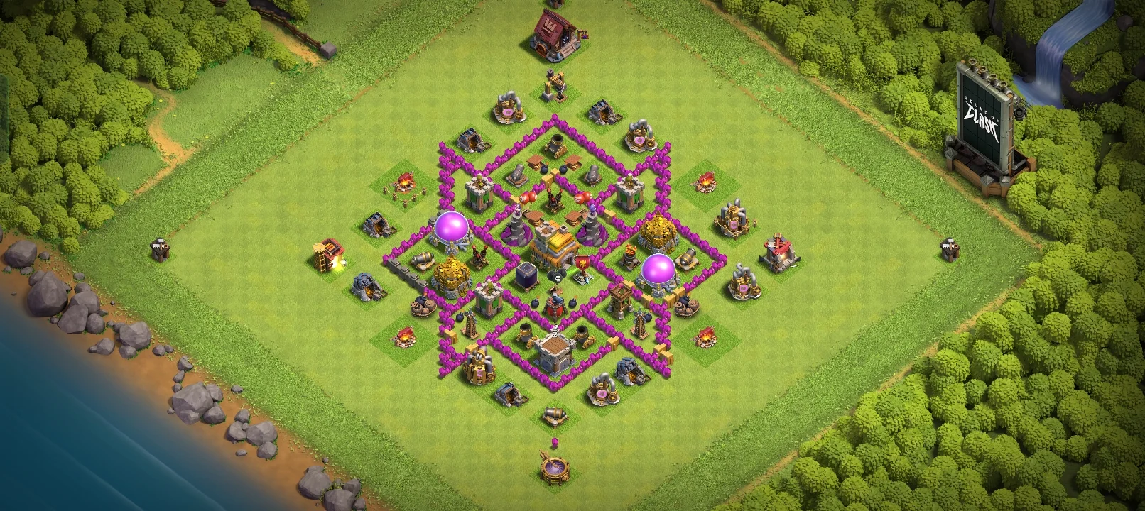 Strongest TH7 War Coc Layout | Anti 3 Stars Starwars