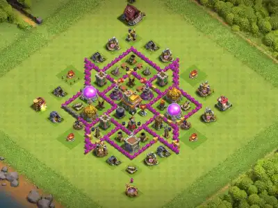 Layout Strongest TH7 War Coc Layout | Anti 3 Stars Starwars