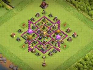 Strongest TH7 War Coc Layout | Anti 3 Stars Starwars