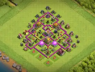 Maximum TH7 Defense Coc Layout | Anti Air / Dragon Blue Witch