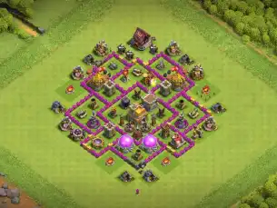 Brutal TH7 Defense Coc Layout | Hybrid My Village