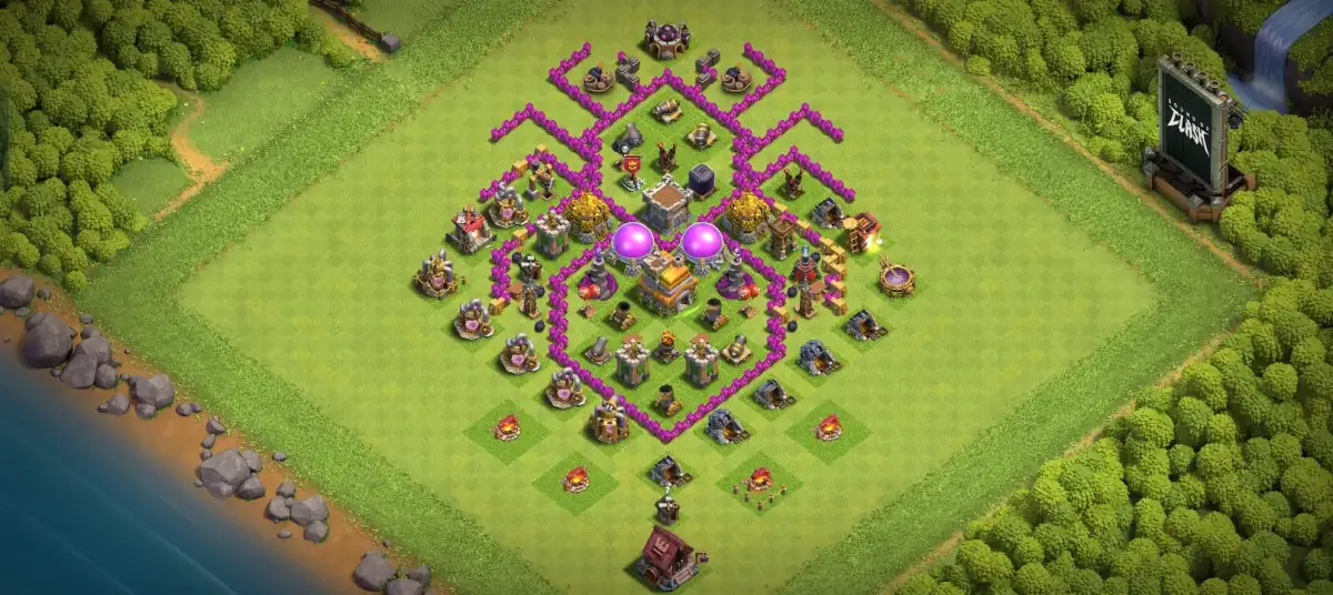 Smart TH7 Troll / Funny Coc Layout | Spiderweb
