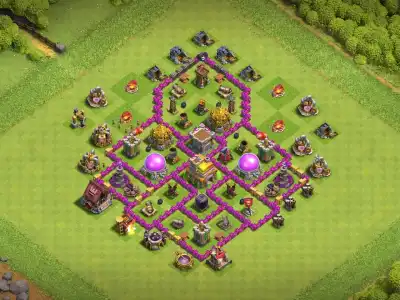 Layout Reliable TH7 Farming Coc Layout | Anti 3 Stars CC New