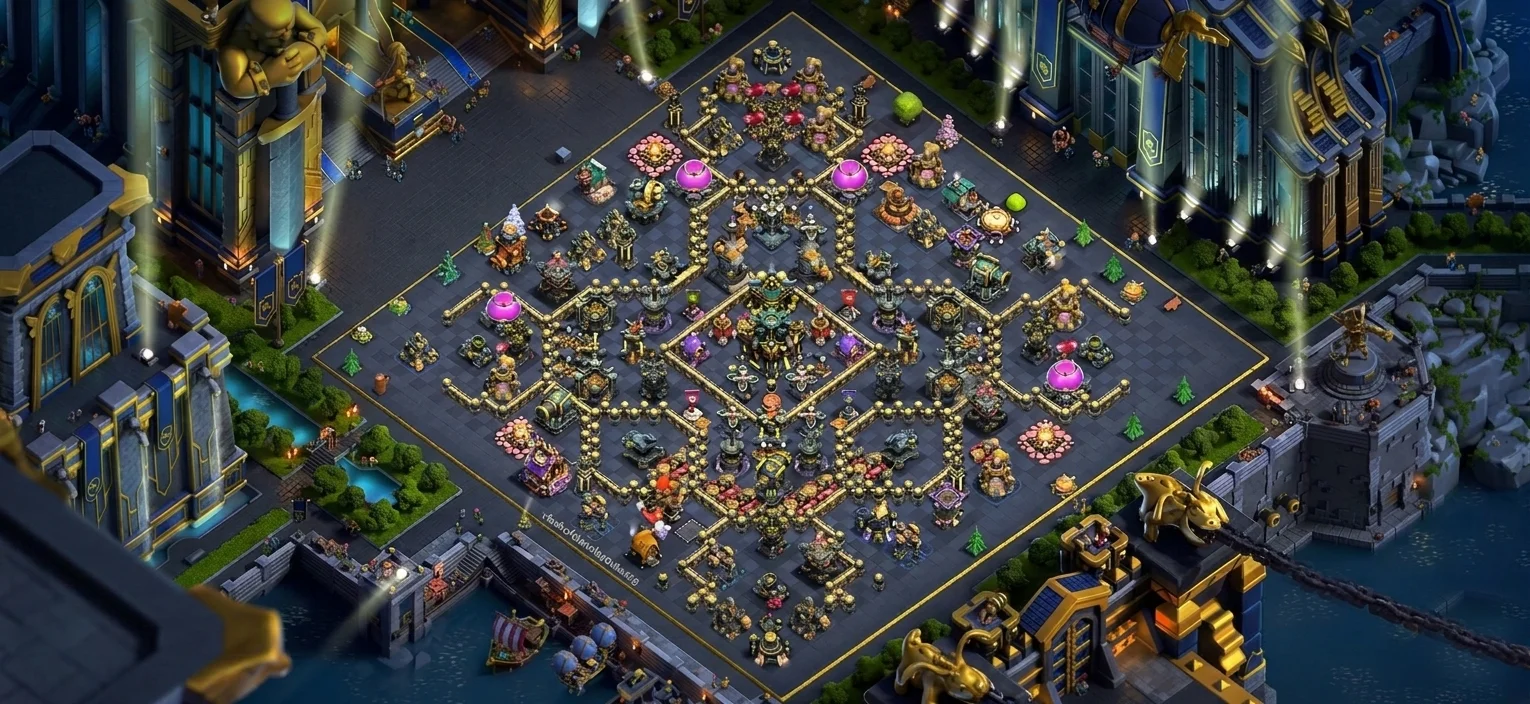 Top TH17 Defense Coc Layout | Anti Everything night rider defending champion