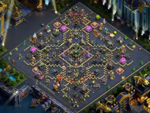Top TH17 Defense Coc Layout | Anti Everything night rider defending champion