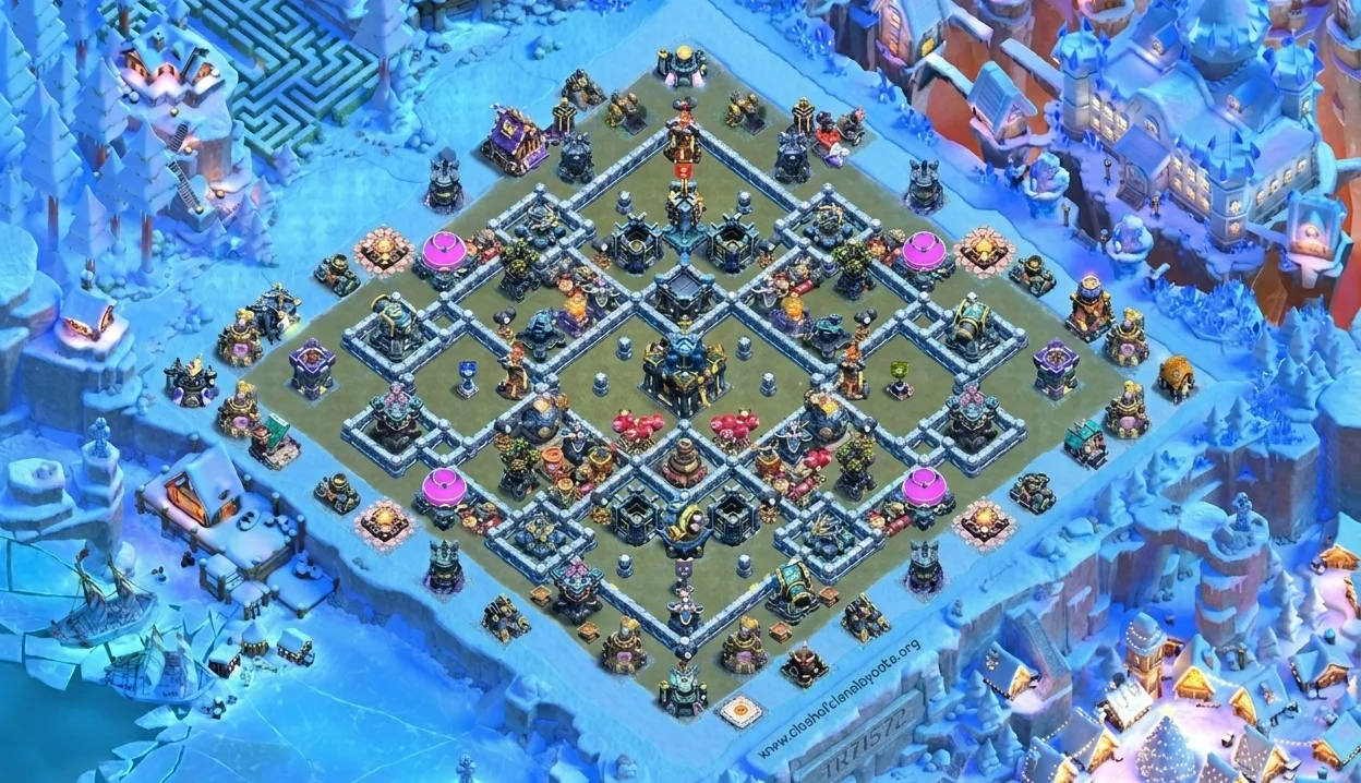 Popular TH17 War Coc Layout | Anti 2 Stars Warrior Baby Home 