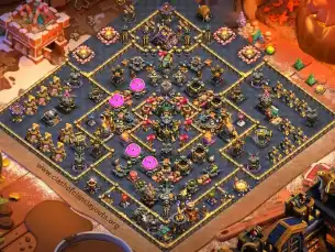 Killer TH17 Farming Coc Layout | Anti 3 Stars Mighty Nighty 