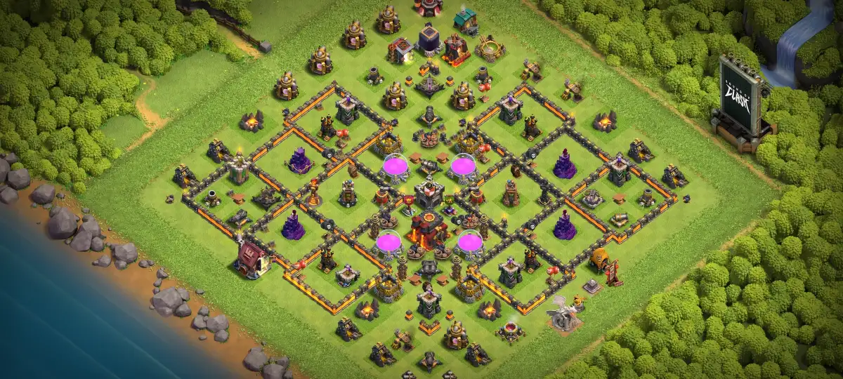 Defensive TH10 War Coc Layout | Anti Everything All Max Level