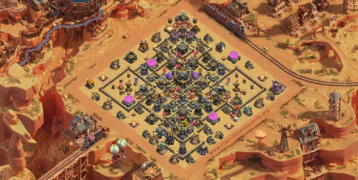 Pro TH17 War COC Layout | Anti | E-Dragon new 2026 village