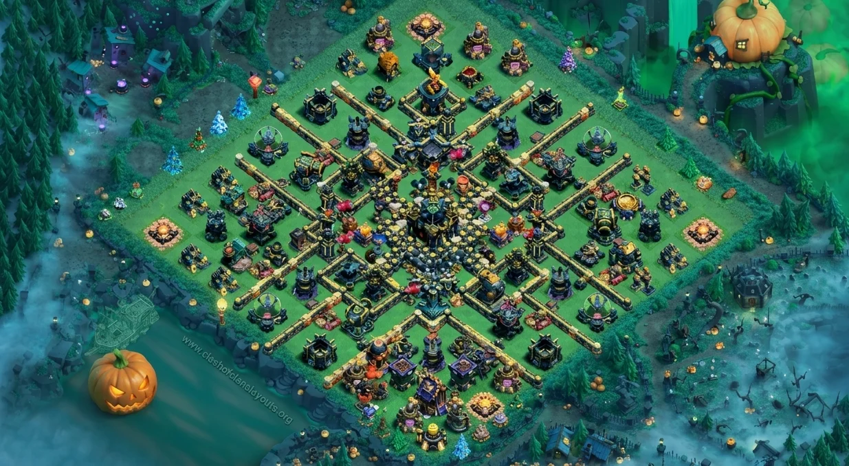 CWL 2026 TH17 Defense Coc Layout | Anti Everything Golden Age