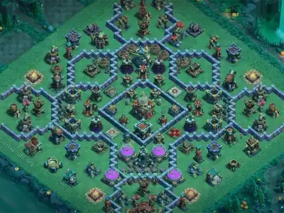 Layout TH16 Anti 2 Star War Base with Ring Core & Split Channels
