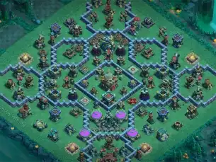 TH16 Anti 2 Star War Base with Ring Core & Split Channels