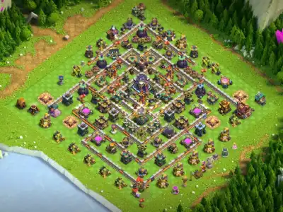 Layout War-Optimized TH15 Farming Coc Layout | Anti Air / Electro Dragon Baruud Village