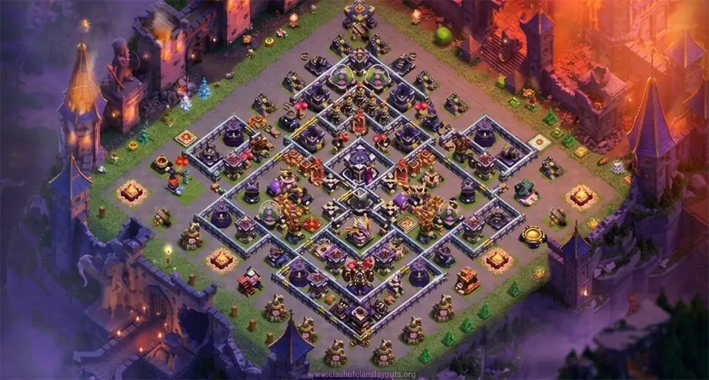 Tactical TH15 Defense Coc Layout | Anti Everything Hybozuka
