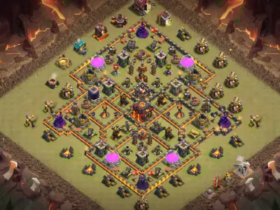 Layout Top TH10 War Coc Layout | Anti Air / Dragon Crusher
