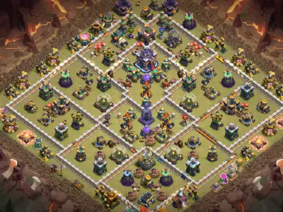 Layout Smartest TH15 War Coc Layout | Anti 3 Stars Inferno King
