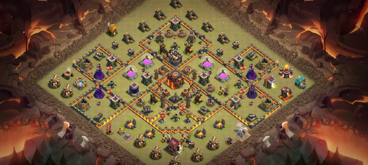 Defense-Focused TH10 Defense Coc Layout | Anti Everything Loot Guard Pro