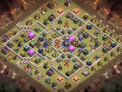Layout Enhanced TH15 War Coc Layout | Hybrid Royal Fortress