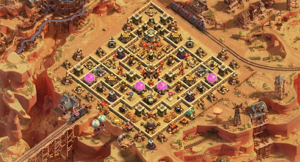 Winning TH13 Defense Coc Layout | Anti 3 Stars Village one