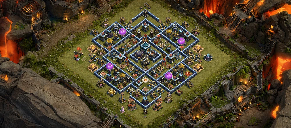 Farm-Safe TH13 Farming Coc Layout | Hybrid Kungfu