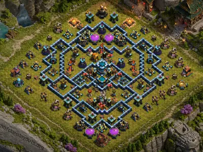Layout Ultimate TH13 War Coc Layout | Anti 3 Stars clan war league pro