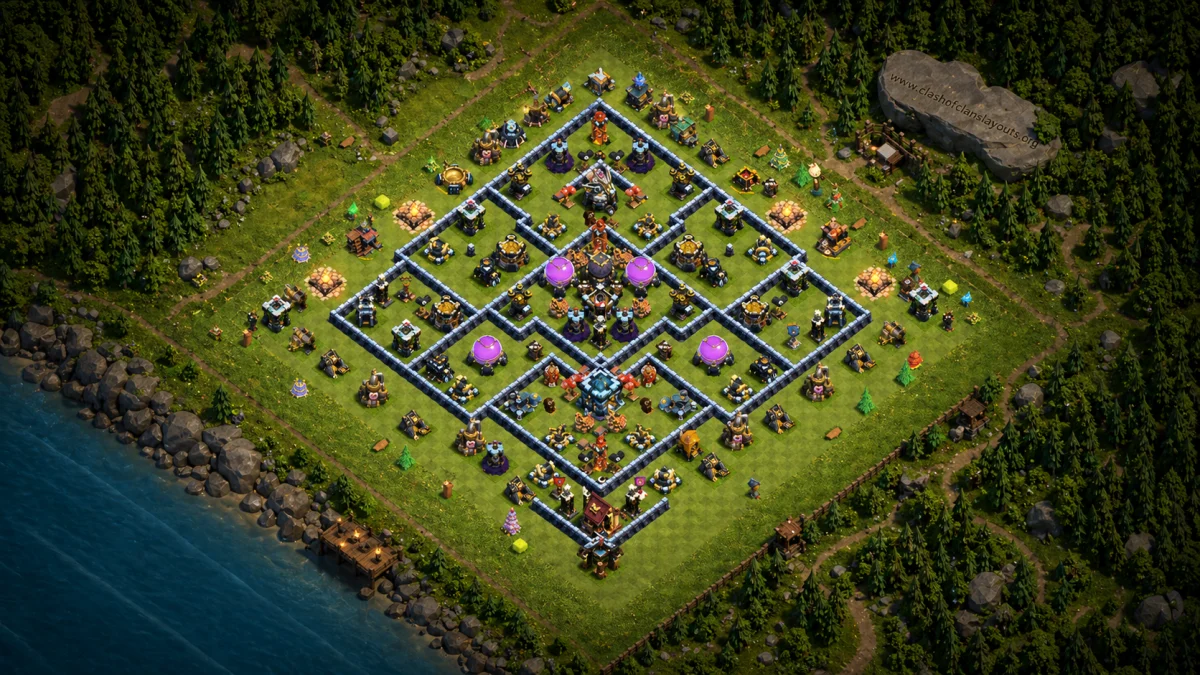 Savage TH13 Farming Coc Layout | Anti Everything Clanians