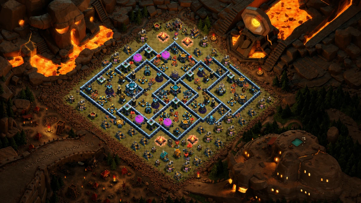 War-Optimized TH13 War Coc Layout | Anti Air / Electro Dragon Electro 22