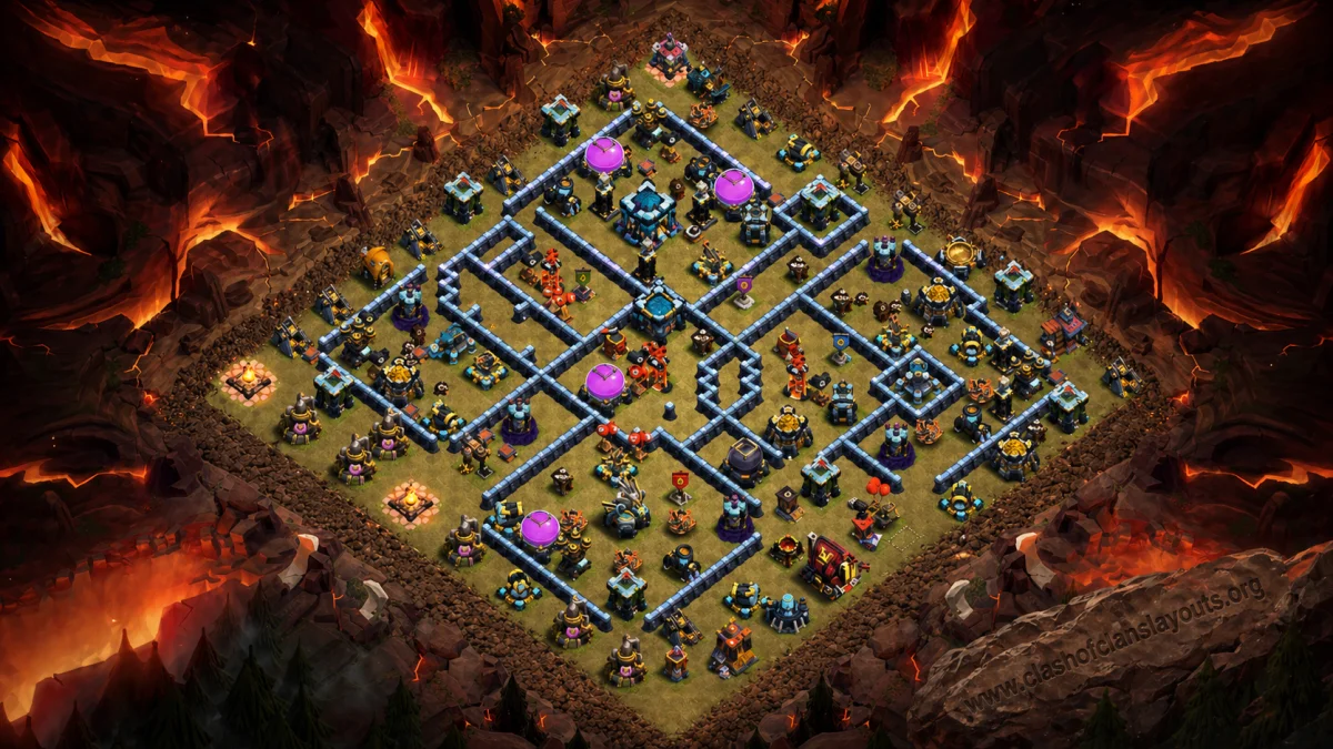 Elite TH13 War Coc Layout | Legend League Electric Warrior