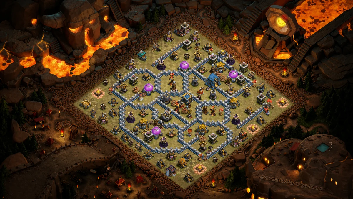 Best TH12 War Coc Layout | Anti Air / Electro Dragon Moon Glasses
