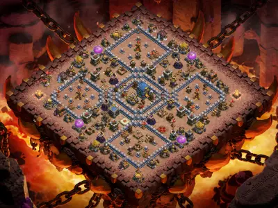 Layout Meta-Dominant TH12 War Coc Layout | Anti Everything Majestic warrior 