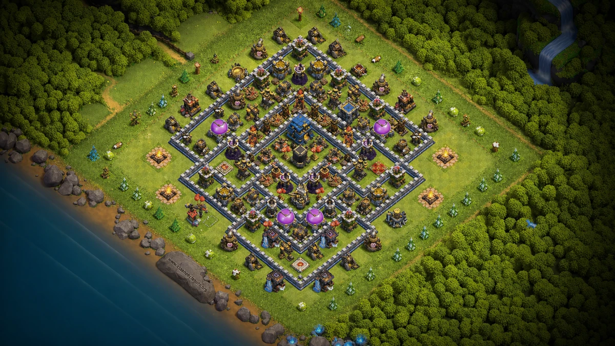 Classic TH12 Farming Coc Layout | Hybrid Hydrogenic