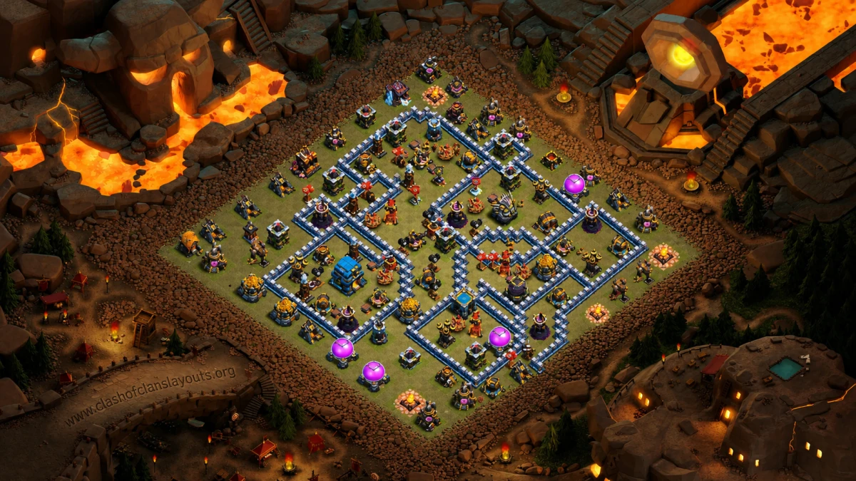 Push-Ready TH12 War Coc Layout | Anti 3 Stars BattleMax