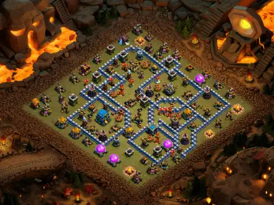 Layout Push-Ready TH12 War Coc Layout | Anti 3 Stars BattleMax