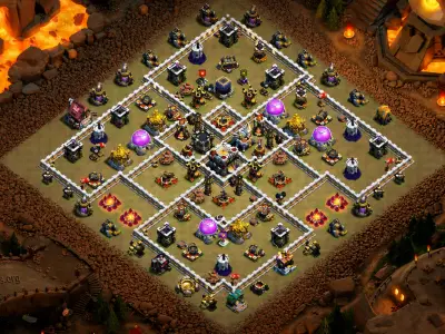 Layout Attack-Proof TH11 War Coc Layout | Anti 2 Stars Legends Preparations