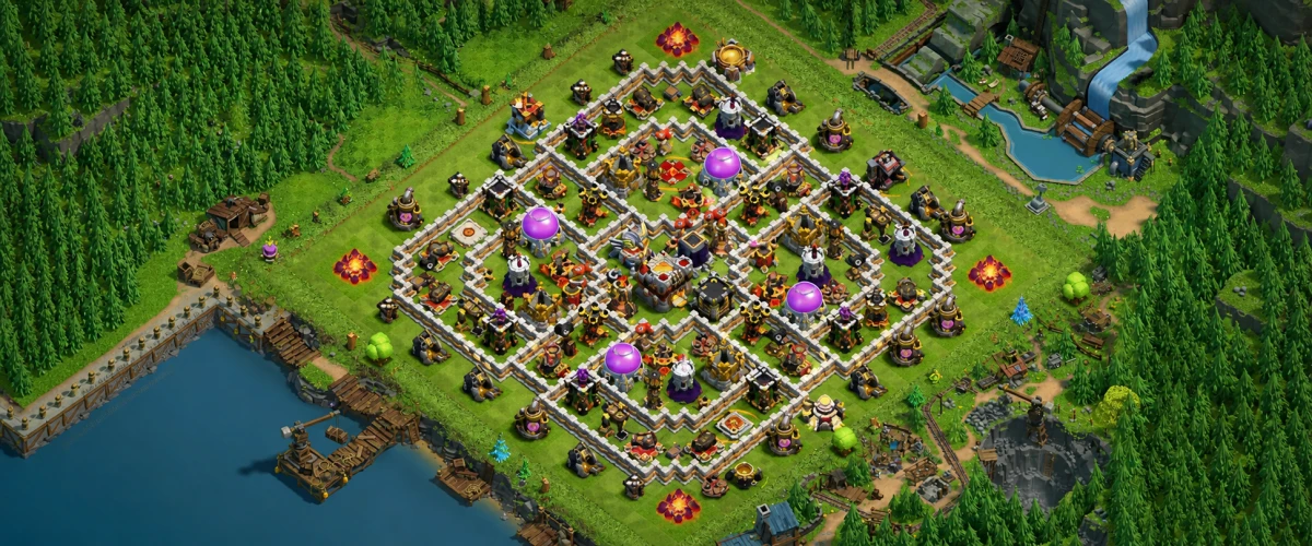 Aggressive TH11 Farming Coc Layout | Hybrid covered farming