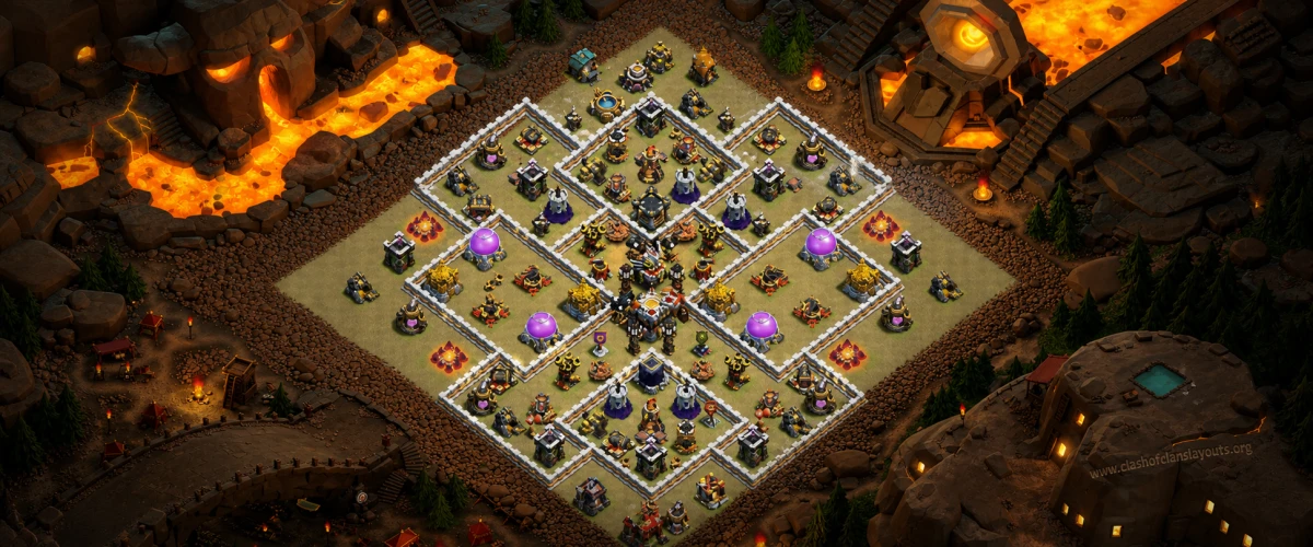 Reliable TH11 War Coc Layout | Hybrid CWL Hawks