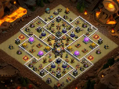 Layout Reliable TH11 War Coc Layout | Hybrid CWL Hawks