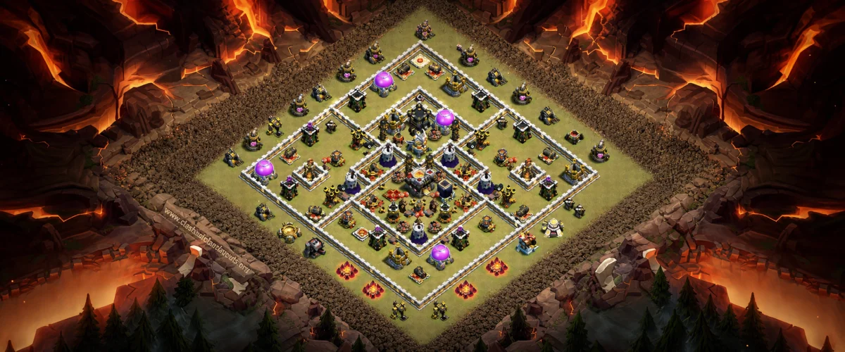 Defense-Optimized TH11 War Coc Layout | Anti Air / Electro Dragon Space Shutter